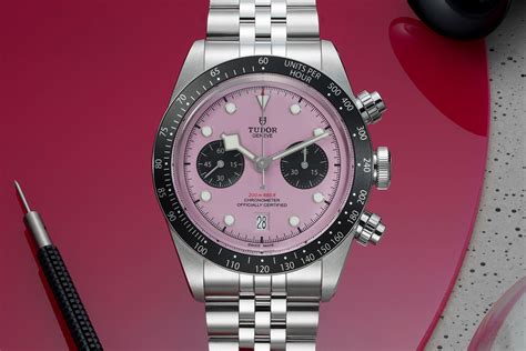 tudor rosa crono|tudor black bay chrono pink.